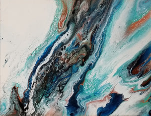 Surge - 11" x 14" Abstract Fluid Acrylic Painting