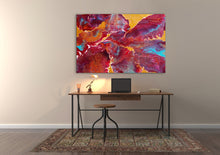 Load image into Gallery viewer, Center of the Earth - 24&quot; x 36&quot; Original Fluid Acrylic Painting