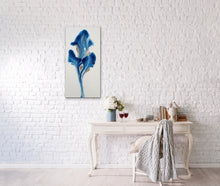 Load image into Gallery viewer, Petals of Cobalt - 12&quot; x 24&quot; Original Fluid Acrylic Painting