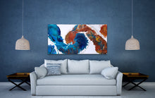 Load image into Gallery viewer, Turtle Path - 24&quot; x 48&quot; Original Fluid Acrylic Painting