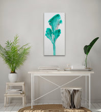 Load image into Gallery viewer, Petals of Emerald - 12&quot; x 24&quot; Original Fluid Acrylic Painting