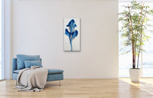 Load image into Gallery viewer, Petals of Cobalt - 12&quot; x 24&quot; Original Fluid Acrylic Painting