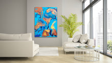 Load image into Gallery viewer, Turtle Islands - 30&quot; x 40&quot; Original Fluid Acrylic Painting