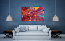 Load image into Gallery viewer, Center of the Earth - 24&quot; x 36&quot; Original Fluid Acrylic Painting