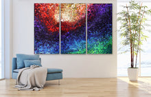 Load image into Gallery viewer, Magnificent Light Triptych - 48”x 76” Original Fluid Acrylic Painting
